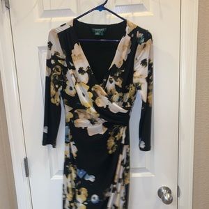 Ralph Lauren size 6 black floral dress!